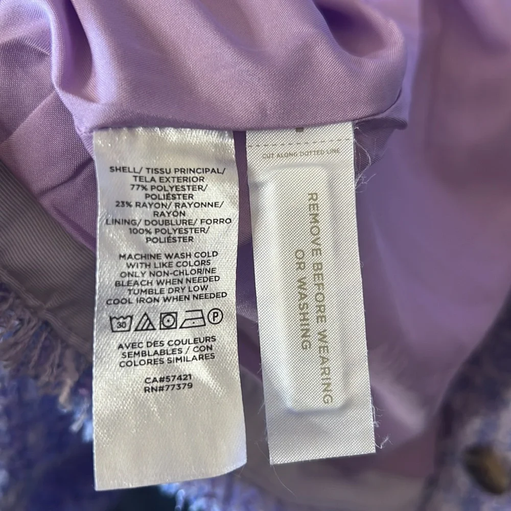 Ann Taylor Lavender Tweed Blazer Jacket